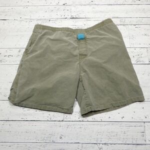 Vintage Helly Hansen Shorts Size XL Gray Canvas Embroidered Logo Drawstring